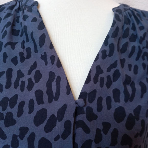 Rails blue leopard print smocked dress - Picture 6 of 10